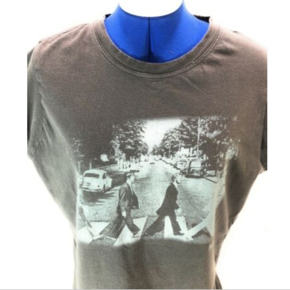 THE BEATLES 'Abbey Road'WOMENS Brown T-SHIRT Sz3XL - Picture 3 of 8
